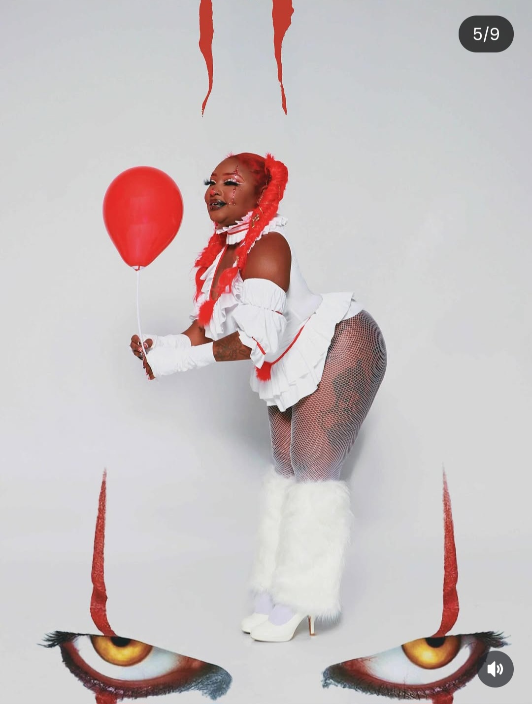 Portrait session with bold color styling